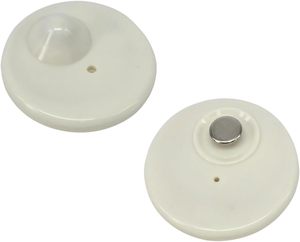 Étiquette <span class=keywords><strong>antivol</strong></span> EAS ronde excentrique rigide blanche 8,2 MHz 50 mm Zhejiang Chine pour vêtements 1000 pièces - Product Image 1