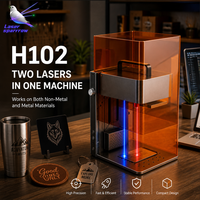Machine de gravure laser Sparrow H102 à double laser 10W 2W avec diode infrarouge, facile à utiliser, pour bijoux, métal, bois