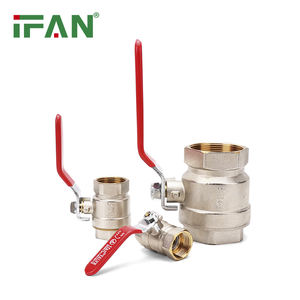 IFAN Fábrica OEM Amostra Grátis Latão Válvula De Esfera De Água 1/4 ''-4'' Válvula De Latão Vermelho Long Handle Válvula De Esfera De Latão - Product Image 2