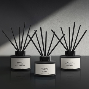 Trend Home Fragrance White Label Custom Logo 50ml Frosted Matte Black Glass Reed <b>Diffuser</b> Essential Oil Paraben Free 90-Day - Product Image 4