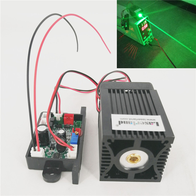 TEC 520nm Green Diode Laser Module TTL for Stage Lighting Bird Scaring Harp Escape Room Haunted House Lights Disco DJ