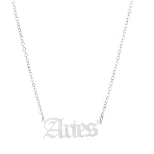 Carattere inglese antico in acciaio inossidabile oroscopo placcato oro argento tewelve segno <span class=keywords><strong>zodiacale</strong></span> ciondolo catena collana gioielli per donna - Product Image 5