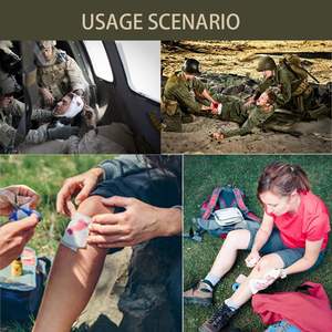 綿100% 医療外傷創傷被覆材Z折り滅菌吸収性圧縮ガーゼパッド - Product Image 2