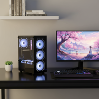 Boîtier de PC de jeu Micro ATX ITX, boîtier de PC de jeu pour ordinateur de bureau, boîtier de PC Full Tower ATX avec ventilateurs, cabinet de PC de jeu