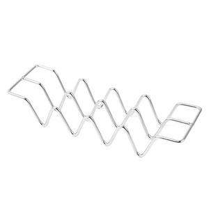 Support à double niveau moderne en acier inoxydable 304 de type W pour burritos et tacos, pour la cuisine - Product Image 1