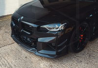 Lame de séparation avant en fibre de carbone sèche style CT V1 pour BMW G87 M2 Coupé, Pièces automobiles, Spoiler avant, Diffuseur de pare-chocs