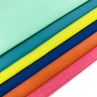 Tissu Popeline Teint Uni Extensible Résistant à l'Eau 90% Polyester 10% Coton 100gsm Poids Moyen Double Face pour Vêtements et Sacs