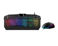 Ensemble clavier et souris de jeu filaire professionnel avec rétroéclairage RGB, clavier multimédia haut de gamme étanche, souris de précision 1600 DPI