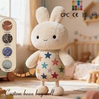 Peluche douce personnalisée en forme de chameau jaune avec gilet étoilé, compagnon de sommeil pour enfants