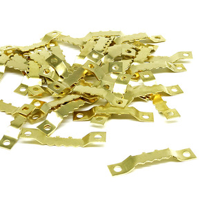Gold Double Sided Serrated <b>Picture</b> <b>Frame</b> <b>Hooks</b> Metal Hanging Hardware 3-5kg Load Single <b>Hook</b> 1 Jin Pack - Product Image 2