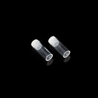 Conteneur en plastique transparent en forme de capsule en acrylique portable, bouteille vide à large ouverture, petit pot pour pilules, granulés, poudre, cosmétiques