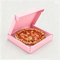 Boîtes à pizza en kraft écologiques recyclables, contenants à emporter compostables pour collations, impression quadricolore avec logo personnalisé, petites séries