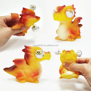 Juguete de dinosaurio con ojos saltones, antiestrés, animales para apretar, juguetes blandos con ojos que se salen, regalos para descompresión, ¡superventas! - Product Image 1