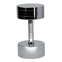Ensemble d'haltères en métal calibré Premium Fitness 27.5kg miroir très brillant comme de l'acier brillant revêtu de chrome décoratif argenté
