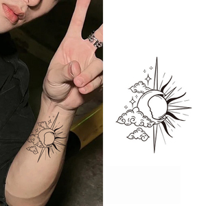 Small Clear Waterproof Temporary <b>Tattoo</b> Sticker Sweat Proof Herbal Ink Water Transfer <b>Paper</b> for Body Art Party Festival Use - Product Image 3