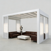 Système de drainage sur mesure Tingmeihaoting, alliage d'aluminium 6063-T5, revêtement en poudre, vente en gros d'usine, gazebo intelligent 3x4m