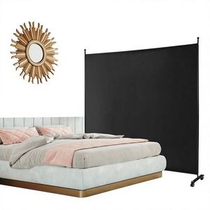 Paravent mobile à panneau unique de 1,80 m avec roulettes silencieuses – Écrans et séparateurs élégants – Options multicolores - Product Image 1