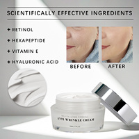 Crème Visage Raffermissante au Hexapeptide 50ml Marque Blanche – Réparation Barrière Cutanée, Lissante, Hydratante, Traitement Anti-Acné – Tous Types de Peau