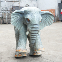 Costume de mascotte d'éléphant bébé animatronique interactif pour parades de parcs et spectacles scéniques pour enfants, accessoires de fête d'anniversaire, à vendre