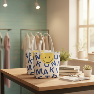 กระเป๋าช้อปปิ้งแบบถือจากโรงงาน<span class=keywords><strong>ที่</strong></span>ปรับแต่งได้ พร้อมลวดลายโฮโลแกรม วัสดุผ้าแคนวาสนำกลับมาใช้ใหม่ได้  กระเป๋าช้อปปิ้งสำหรับเดินทางพร้อมโลโก้แบบกำหนดเอง - Product Image 5