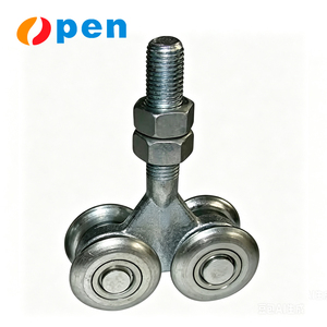 <span class=keywords><strong>Rail</strong></span> moderne à double roue en acier <span class=keywords><strong>pour</strong></span> usage hôtelier, roulement coulissant argenté <span class=keywords><strong>pour</strong></span> <span class=keywords><strong>porte</strong></span> de grange, <span class=keywords><strong>chariot</strong></span> à roulettes suspendu, excellent - Product Image 1