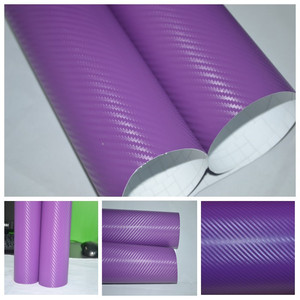 Revestimiento de vinilo para coche, fibra de carbono púrpura, sin burbujas, diseño adhesivo, de larga duración, muestra gratis - Product Image 5