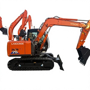 รถขุดตีนตะขาบฮิตาชิ รุ่น Zaxis 75 สีส้ม อุปกรณ์ก่อสร้างสำหรับงานหนัก - Product Image 1