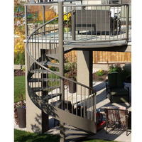 Escalier en colimaçon en acier métallique extérieur industriel / bricolage Escalier en colimaçon en acier au carbone galvanisé à chaud