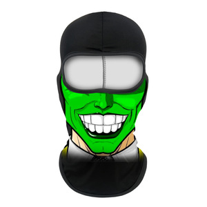 Cagoule de cyclisme à imprimé numérique motif crâne, masque facial en soie de lait, foulard de sport, doublure intérieure anti-poussière, chapeau en polyester - Product Image 4