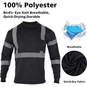 सेफ्टी क्लास 3 निर्माण कार्य, हाई स्लीव ब्लैक कलर वर्क सेफ्टी शर्ट - Product Image 2