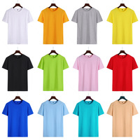 T-shirts promotionnels à col rond en pur coton avec logo personnalisé pour uniformes de classe et vêtements de travail - Manches courtes respirantes