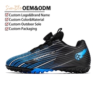Chaussures de football personnalisées pour équipes, conception OEM, logo, entraînement sportif en extérieur, antidérapantes, crampons TF, chaussures de football à crampons cassés