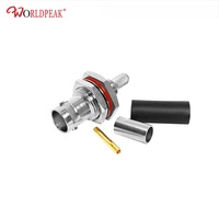 Rf Coaxial BNC étanche femelle Jack sertissage EZ connecteur sans soudure pour RG58 LMR195 RG223 assemblage de câble à faible perte