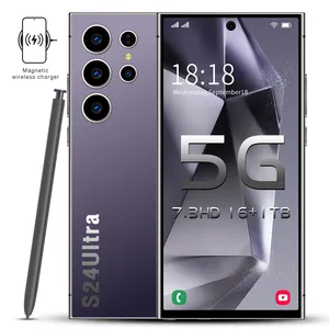 Samsang Galaxy Mobile Phones S24 Ultra 7.3 inch 16GB+1T 4G 5G Smartphones With Stylus 5 Cameras Face ID Unlocked Cellphones