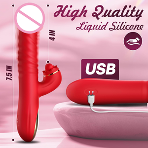Vibrador de Conejo con Movimiento Arriba y Abajo, Estimulador de Punto G y Clítoris, Juguetes Sexuales para Adultos, Vibrador de Conejo con Movimiento Oscilante y de Empuje para la Masturbación Femenina - Product Image 5