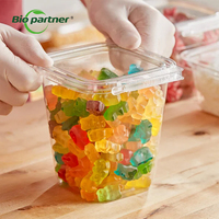 Conteneur alimentaire transparent en PET recyclé, boîte en plastique jetable transparente, boîte à clapet, anti-effraction, résistant, conteneur de charcuterie