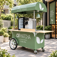 Mini-chariot mobile à pousser pour snacks de rue, avec congélateur à glace roulée, à vendre aux États-Unis avec roues
