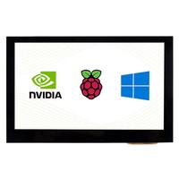 LCD layar sentuh kapasitif 4.3 inci (B), 800x480, HD, IPS, mendukung berbagai perangkat & Sistem