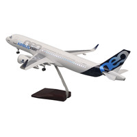 Nouveauté Cadeau Tendance : Maquette d'avion A320 Neo à l'échelle 1:100 (37 cm) avec roues