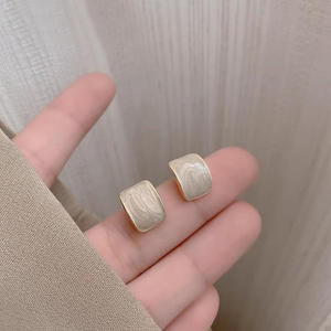 Pendientes de Ágata Chapados en Oro Estilo Bohemia para Mujer, Joyería Geométrica de Moda, Pendientes Cuadrados de Resina Acrílica Lucite - Product Image 3