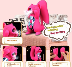 Vrouwen Eekhoorn-Ondersteunde Usb Waterdichte G-Spot Vibrator Springen-Massage Borst Masturbator Verslavende Volwassen Seks Benodigdheden - Product Image 4