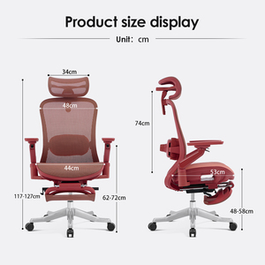 Silla de Masaje Eléctrica Ergonómica para Oficina, Nuevo Diseño, Totalmente de Malla, Cómoda, con Reposapiés, Sillas de Oficina - Product Image 5