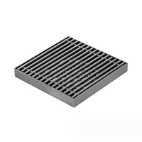 Grille de sol carrée YOHAN en acier inoxydable, drain de douche invisible, grille de sol anti-odeur pour salle de bain