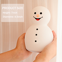 Veilleuse en silicone rechargeable à intensité variable et colorée Bonhomme de neige Baby LED Nursery Night Light pour la chambre des enfants