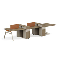 Bureau de travail en bois pour quatre personnes, directement de l'usine, mobilier de bureau moderne pour la maison, montage facile, extensible pour plusieurs personnes