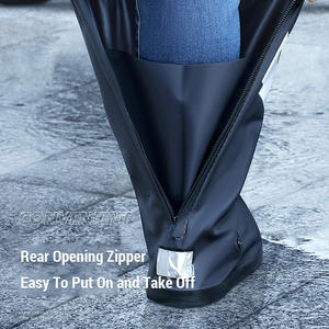 Cubrezapatos Impermeables de PVC de Tubo Alto, Cubrebotas Reutilizables con Reflector - Product Image 3