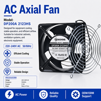 Ventilateur axial électrique 220-240V CA pour serveurs et armoires informatiques, kit de ventilation industriel 3-en-1 avec grille de protection métallique anti-poussière