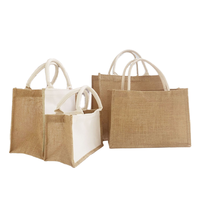 Sac fourre-tout en lin de jute personnalisable Style minimaliste recyclable et pour la promotion de cadeaux d'entreprise