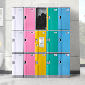 Casier intelligent Toppla pour écoles et gymnases, avec serrure électronique, à monnayeur, à combinaison, en métal, bois et ABS, étanche, résistant à la rouille, portable - Product Image 4