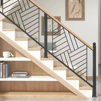 Panyue SH109 Main courante d'escalier en bois massif et acier inoxydable, fixation au sol, utilisation intérieure/extérieure, design moderne, origine Jiangsu, garantie 3 ans